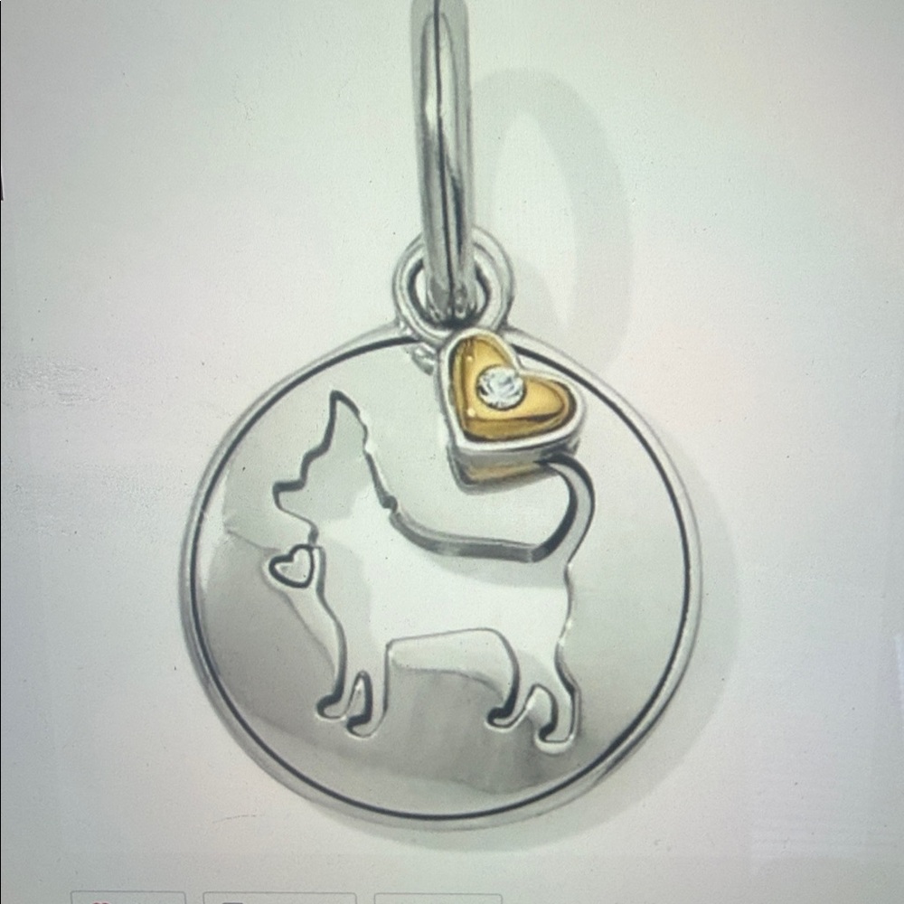 🐶🆕🐶Brighton Shadow shine DOG 🐶 charm  NWOT with gold heart 💛